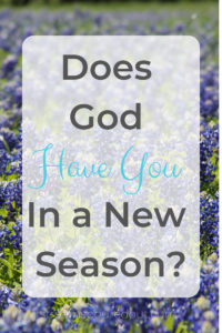 Read more about the article Does God Have You In a New Season?