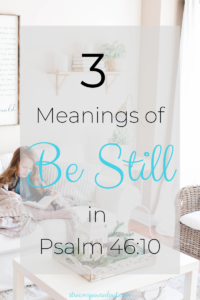 3 Meanings of Be Still in Psalm 46:10